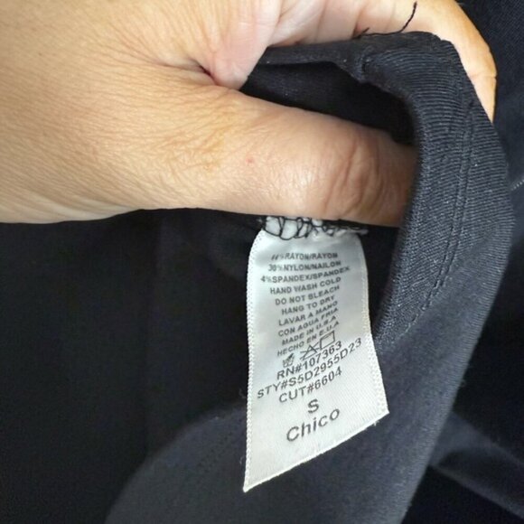 Solemio Black bodycon dress size small cut out collar - Picture 9 of 9